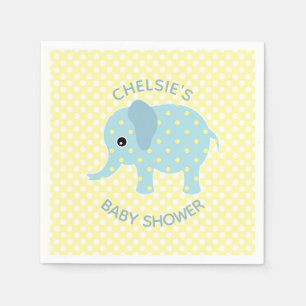 Niedlich Polka Dot Elephant Babyduschpapier Napkin Serviette