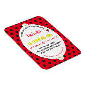 Niedlich Polka dot Ladybug Daisy Kindergeburtstag Magnet (Rechte Seite)