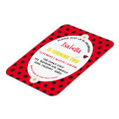 Niedlich Polka dot Ladybug Daisy Kindergeburtstag Magnet (Linke Seite)