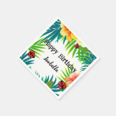 Niedlich Polka dot Ladybug Sommerpalme Blume Gebur Serviette (Ecke)