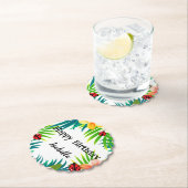 Niedlich Polka dot Ladybug Sommerpalme Blume Gebur Untersetzer (Vor Ort)