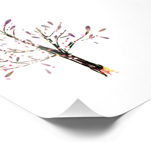 Niedlich Polka Dot Lavender Leaf Tree Fotodruck (Ecke)