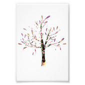 Niedlich Polka Dot Lavender Leaf Tree Fotodruck (Vorne)