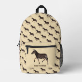 Niedlich Polka Dot Zebra Bedruckter Rucksack (Vorderseite)