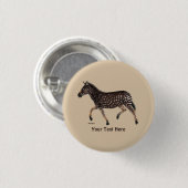 Niedlich Polka Dot Zebra Button (Vorne & Hinten)