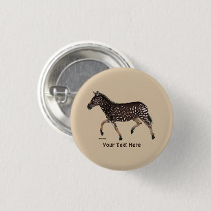 Niedlich Polka Dot Zebra Button