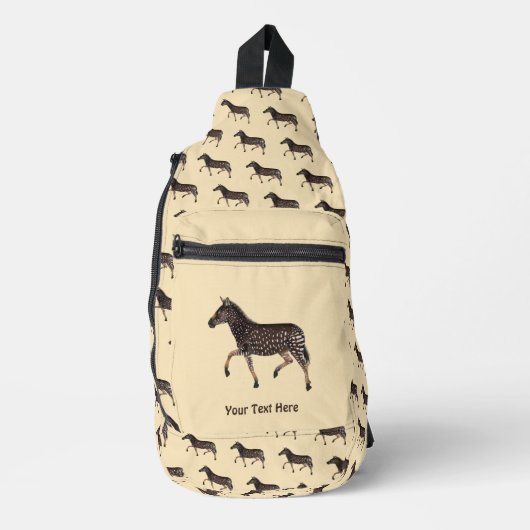 Niedlich Polka Dot Zebra Crossbody Bag (Vorderseite)