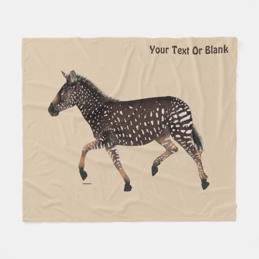 Niedlich Polka Dot Zebra Fleecedecke (Vorderseite (Horizontal))