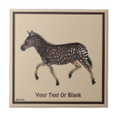 Niedlich Polka Dot Zebra Fliese (Vorderseite)