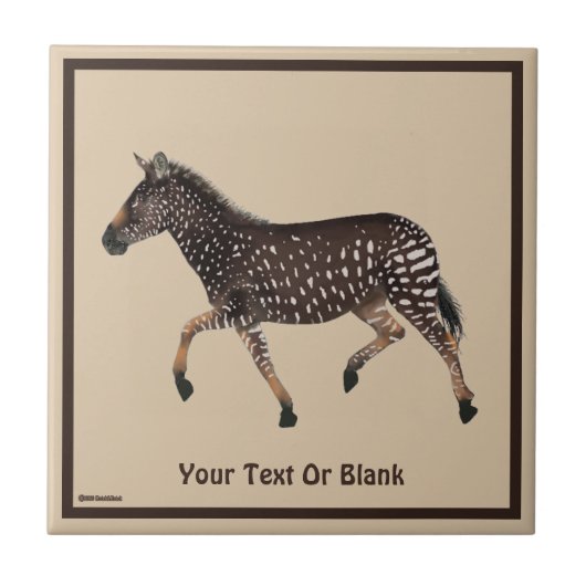 Niedlich Polka Dot Zebra Fliese (Vorderseite)