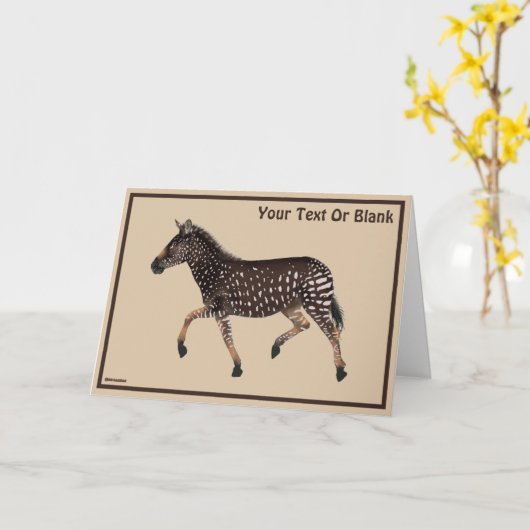 Niedlich Polka Dot Zebra Karte (Gelbe Blume)