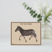 Niedlich Polka Dot Zebra Postkarte (Stehend Vorderseite)