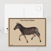 Niedlich Polka Dot Zebra Postkarte (Vorne/Hinten)