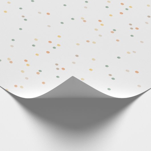 Niedlich Polka Doz Blau Gelbe Terracotta Geschenkpapier (Ecke)