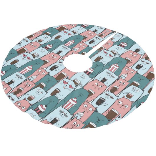 Niedlich Polyester Weihnachtsbaumdecke (Schrägansicht)