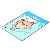 Niedlich Pom Figure Skaten Spiral Notizblock (Linke Seite)