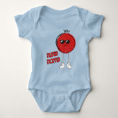 Niedlich Pomegranate Hebrew Shana Tova Rosh Hashan Baby Strampler (Vorderseite)