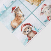 Niedlich Ponies Otter Fox Bärenlamm Frohe Weihnach Seidenpapier (Ausschnitt)