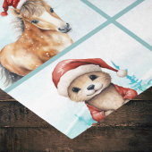 Niedlich Ponies Otter Fox Bärenlamm Frohe Weihnach Seidenpapier