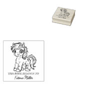 Niedlich Pony Buchzeichen Gummistempel (Stempel)