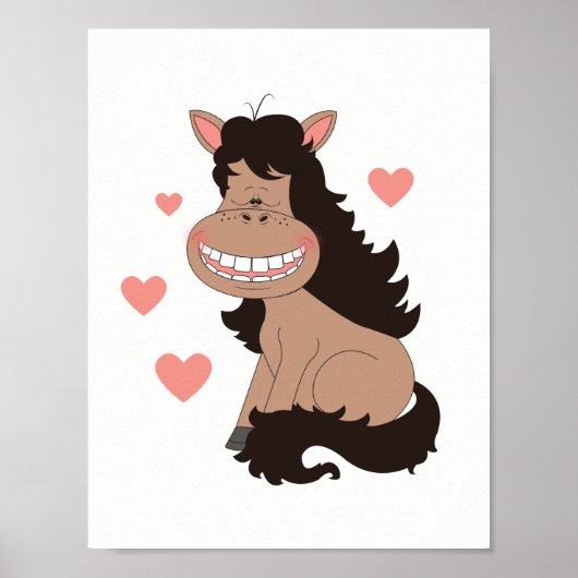 Niedlich Pony Cartoon Poster (Vorne)