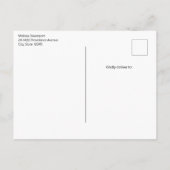 Niedlich Pony Eating Daisies Ankündigungspostkarte (Rückseite)