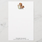 Niedlich Pony Eating Daisies Briefpapier (Vorderseite)