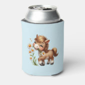 Niedlich Pony Eating Daisies Dosenkühler (Kanne Rückseite)