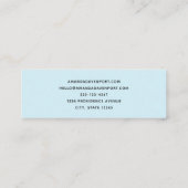 Niedlich Pony Eating Daisies Mini Visitenkarte (Rückseite)