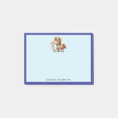 Niedlich Pony Eating Daisies Post-it Klebezettel (Vorderseite)