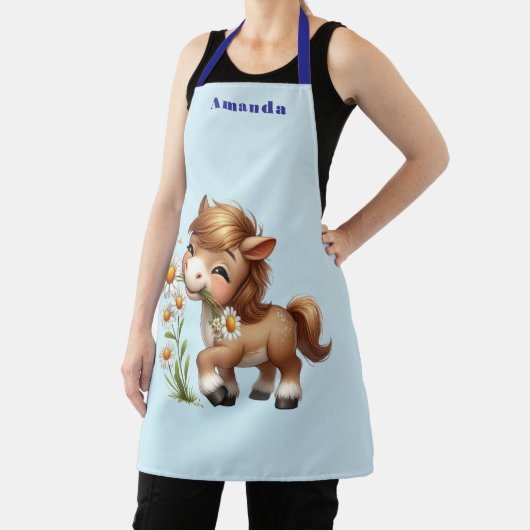 Niedlich Pony Eating Daisies Schürze (InSitu)