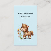 Niedlich Pony Eating Daisies Visitenkarte (Vorderseite)