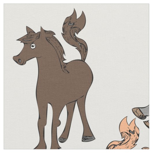 Niedlich Pony Mix Stoff (Nahaufnahme)