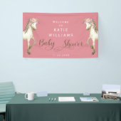 Niedlich Pony Pink Baby Dusche Begrüßungszeichen Banner (Messeveranstaltung)