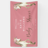 Niedlich Pony Pink Baby Dusche Begrüßungszeichen Banner (Vertikal)