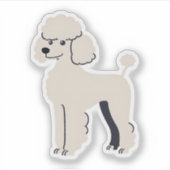 Niedlich Poodle Aufkleber (Vorderseite)