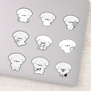 Niedlich Poodle Aufkleber