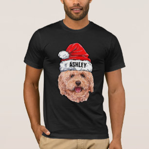 Niedlich Poodle Christmas Hat Dog Big T-Shirt
