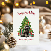 Niedlich Poodle Dog Familie Weihnachten