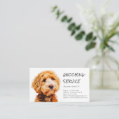 Niedlich Poodle Dog Grooming Shop (mit Servicekart Visitenkarte (Stehend Vorderseite)