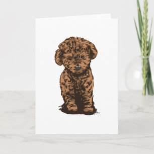 Niedlich Poodle Hund Lover Geschenk Canine Eigentü Karte