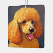 Niedlich Poodle Keramikornament (Links)