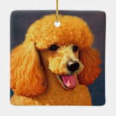 Niedlich Poodle Keramikornament (Rückseite)