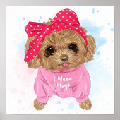 Niedlich Poodle Poster