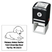 Niedlich Poodle Puppy Hund Lover Permastempel (Beispiel)
