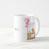 Niedlich Poodle Puppy Kissing Booth Personalisiert Kaffeetasse (VorderseiteRechts)