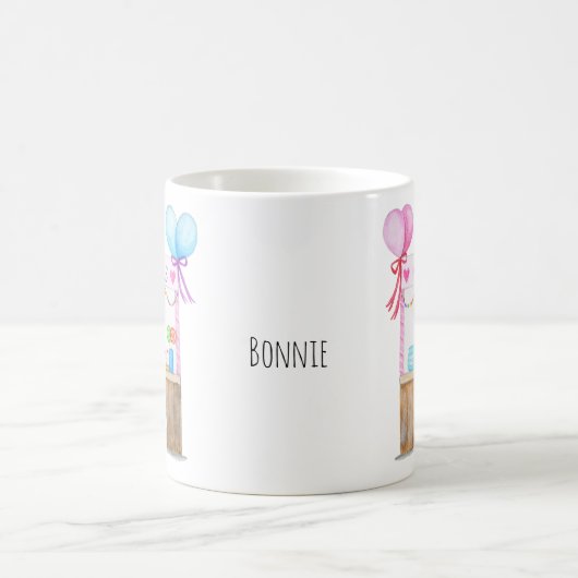 Niedlich Poodle Puppy Kissing Booth Personalisiert Kaffeetasse (Mittel)