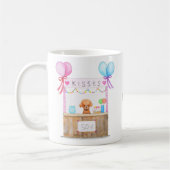 Niedlich Poodle Puppy Kissing Booth Personalisiert Kaffeetasse (Links)