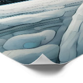 Niedlich Poodle Snowy Mountain Happy Geburtstag Poster (Ecke)