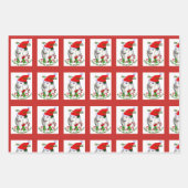 Niedlich Poodle Weihnachten Geschenkpapier Set (Vorderseite 3)